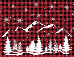 patrón de navidad y año nuevo en buffalo plaid. fondo festivo para diseño e impresión esp10 vector