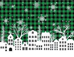 Christmas and New Year pattern at Buffalo Plaid. Festive background for design and print esp10 vector