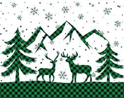 Christmas and New Year pattern at Buffalo Plaid. Festive background for design and print esp10 vector