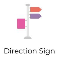 Trendy Direction Sign vector