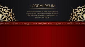 simple background with gold ornament border vector