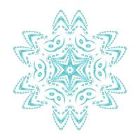 copos de nieve en colores azules. plantilla de decoración navideña. aislado sobre fondo blanco. vector