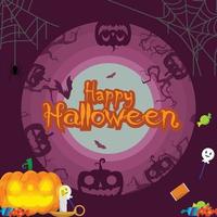 happy halloween background. theme halloween festivals vector illustration EPS10