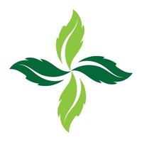 Leaf green ornament design and symbol vector template