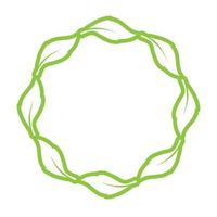 Leaf green decoration circle  logo and symbol vector template