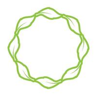 Leaf green decoration circle  logo and symbol vector template