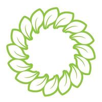 Leaf green decoration circle  logo and symbol vector template