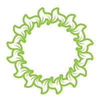 Leaf green decoration circle  logo and symbol vector template
