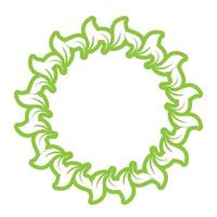 Leaf green decoration circle  logo and symbol vector template