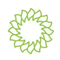 Leaf green decoration circle  logo and symbol vector template