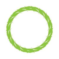 Leaf green decoration circle  logo and symbol vector template