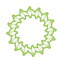 Leaf green decoration circle  logo and symbol vector template