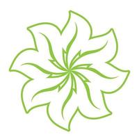Leaf green ornament design and symbol vector template
