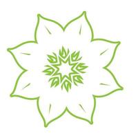 Leaf green ornament design and symbol vector template