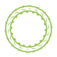 Leaf green decoration circle  logo and symbol vector template