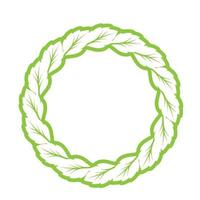 Leaf green decoration circle  logo and symbol vector template