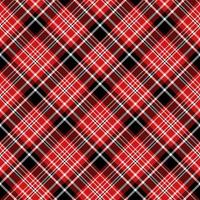 Seamless pattern in black, white, red colors for plaid, fabric, textile, clothes, tablecloth and other things. Vector image. 2