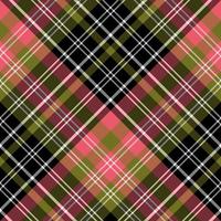 Seamless pattern in black, pink, green and white colors for plaid, fabric, textile, clothes, tablecloth and other things. Vector image. 2