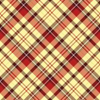 Seamless pattern in positive light yellow, red and brown colors for plaid, fabric, textile, clothes, tablecloth and other things. Vector image. 2