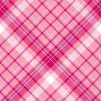 Seamless pattern in positive pink and white colors for plaid, fabric, textile, clothes, tablecloth and other things. Vector image. 2