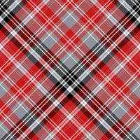 Creative plaid pattern in gray, black, white and red colors. 2 vector