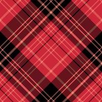 Seamless pattern in black, red and light orange colors for plaid, fabric, textile, clothes, tablecloth and other things. Vector image. 2