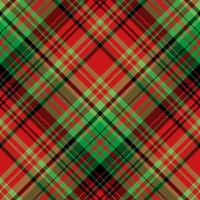 Creative plaid pattern in green, red and black colors. 2 vector