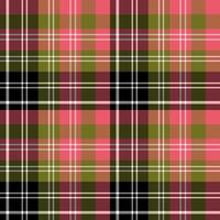 Seamless pattern in black, pink, green and white colors for plaid, fabric, textile, clothes, tablecloth and other things. Vector image.