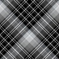 Seamless pattern in black, gray and white colors for plaid, fabric, textile, clothes, tablecloth and other things. Vector image. 2