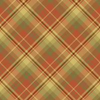 Seamless pattern in cozy orange and green colors for plaid, fabric, textile, clothes, tablecloth and other things. Vector image. 2