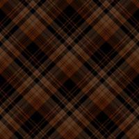 Seamless pattern in black and dark brown colors for plaid, fabric, textile, clothes, tablecloth and other things. Vector image. 2