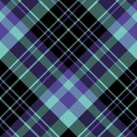 Seamless pattern in simple black, violet and discreet blue colors for plaid, fabric, textile, clothes, tablecloth and other things. Vector image. 2