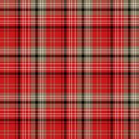 Creative plaid pattern in beige, black, white and red colors. vector