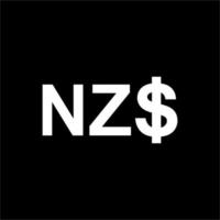 símbolo de icono de moneda de nueva zelanda. dólar de nueva zelanda, signo nzd. ilustración vectorial vector