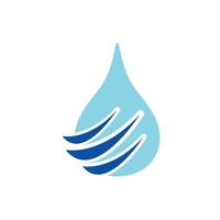 aqua drop Water droplet Logo eco mineral natural design vector template