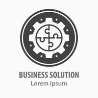 Business solution icon. Vector illustration.