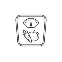 Healthy diet line icon on white background. Editable stroke. vector