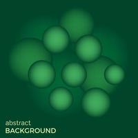 Abstract vector background of green balls. Background of geometric shapes.