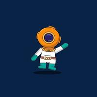 diseño plano, icono de astronauta, ilustración vectorial, elemento infográfico vector