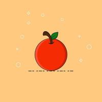 icono de fruta naranja. Ilustración plana de icono de vector de fruta naranja para diseño web