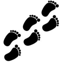 Neatly arranged little baby footprints icon. Great for baby palm logos. Vector illustration