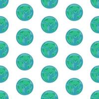 Seamless pattern with planet Earth. vector illustration