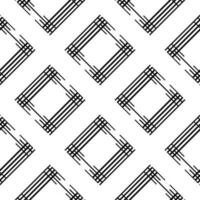 Black and white seamless pattern with diamond shape black line. vector