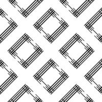 Black and white seamless pattern with diamond shape black line. vector