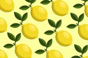 lemon vector pattern background design fruit natural