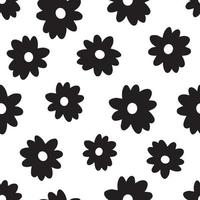 Flower hand drawn seamless pattern background for template, wrapping, wallpaper vector