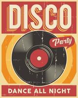 Retro Disco Dance Party Poster vector