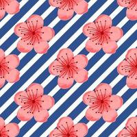 Seamless pattern with cherry blossoms for decorating yukata. Wrapping paper pattern. vector