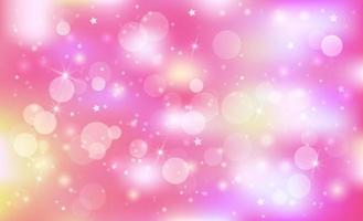 Fantasy pink background in sparkling stars for design. vector