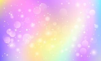 fondo de arco iris de fantasía en estrellas brillantes para el diseño. vector